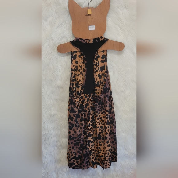 Vans Womens SMALL Leopard Print Racer Back High Low boho Flowy - Picture 4 of 4